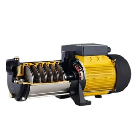 VKP S/S 9-08 T 3.5 HP 380v Paslanmaz Çelik Fanlı Kademeli Yatay Milli Pompa