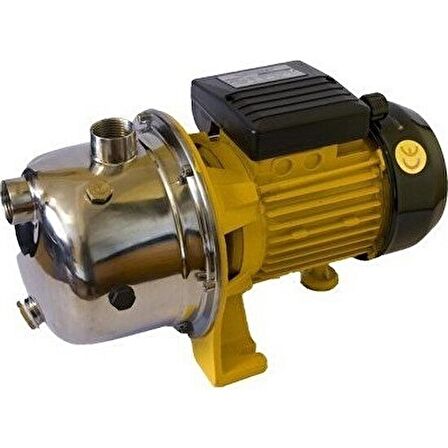 VPİ100 İNOX Paslanmaz 1 HP 220V Krom Milli Çelik Fanlı Jet Pompa - Bakır Sargı