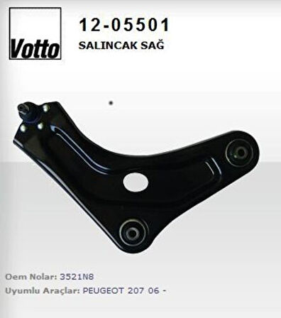 Votto 12-05501 Salıncak Sağ Rotilli 207 2006-C3 Picasso 2009- 3521.N8
