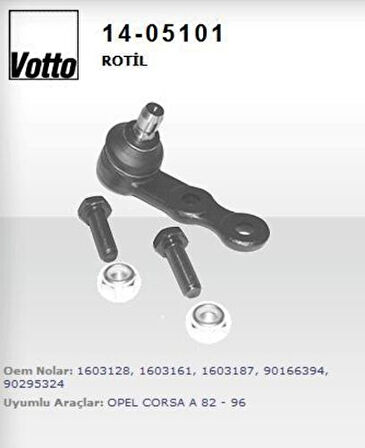 Votto 14-05101 Rotil Sağ-Sol Corsa A 1982-1993-B 1993-2000-Combo 1994-2001-Tigra 1994-1999 1603187