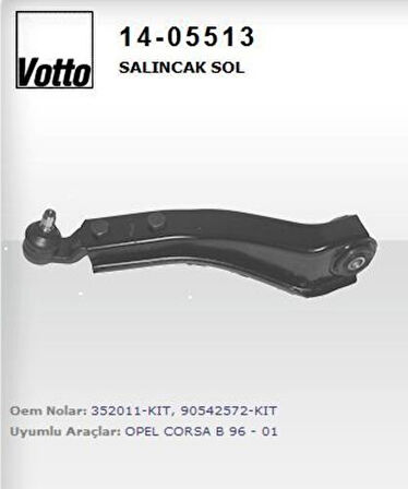 Votto 14-05513 Salıncak Sol Rotilli Corsa B-Combo-Tigra 5352011