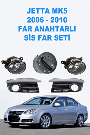 Volkswagen Jetta MK5 2006-2010 Far Anahtarlı Sis Far Seti