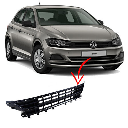 Volkswagen Polo 2018 - 2021 Tampon Orta Izgara Nikelajlı - 2G0853677M