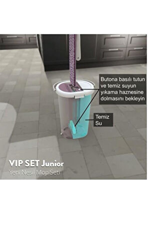 Vipset Kumsal Junior %100 Temiz Su Kirli Su Ayıran Temizlik Set