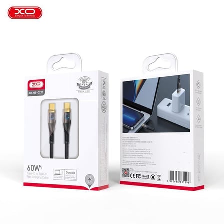 Delux Serisi Masaüstü Şarj Pratik Type-C to Type-C Kablo NB-Q223B 60W 5Gbps