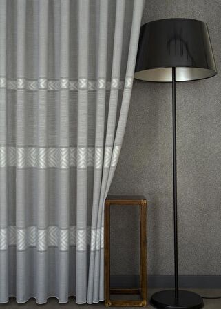 Massarelli VRC Desen Keten Tül Gri  1-3 Sık Pile 