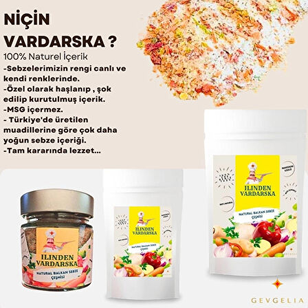 GEVGELIA VARDARSKA NATURAL BALKAN ÇEŞNİSİ 150 GRAM X 2 PAKET BAHARATLIK HEDİYELİ