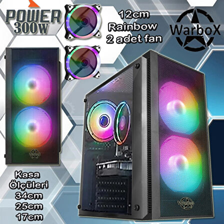 WarboX Doberman Xeon X5650 3.10ghz 48gb Ram 512gb Ssd R7 240-4gb E.kartı 20" Monitör Gaming Bilgisayar