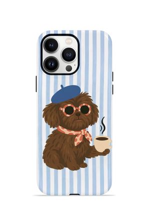 iPhone 13 Pro Max Vorian Çift Katmanlı MagSafe Kılıf Cafe Dog Riviera