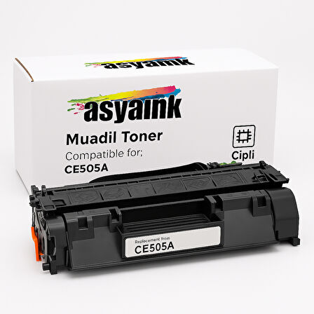 HP P2055X 05A Muadil Toner Çipli 2500 Sayfa Asyaink
