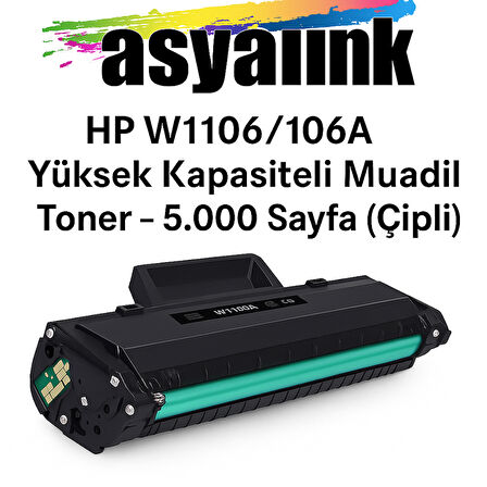HP 135ag/135r W1106A Muadil Toner Çipli 5000 Sayfa Asyaink