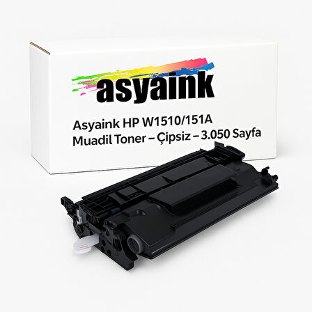 Asyaink HP W1510 (151A) Muadil Toner – Çipsiz – 3.050 Sayfa