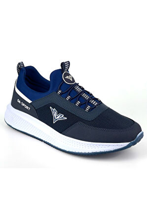 Erkek Lacivert Bağcıksız Esnek Çok Hafif Günlük Sneaker Spor Ayakkabı