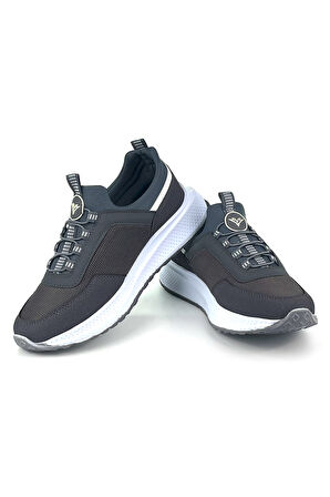 Erkek Füme Bağcıksız Esnek Çok Hafif Günlük Sneaker Spor Ayakkabı