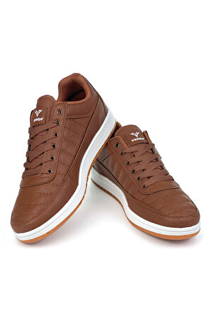 Erkek Taba Bağcıklı Rahat Günlük Sneaker Cilt Spor Ayakkabı