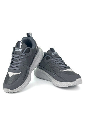 Erkek Füme Buz Bağcıklı Esnek Hafif Günlük Sneaker Spor Ayakkabı