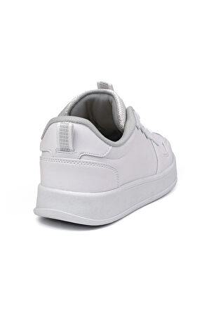 Unisex Beyaz Bağcıklı Rahat Günlük Sneaker Spor Ayakkabı