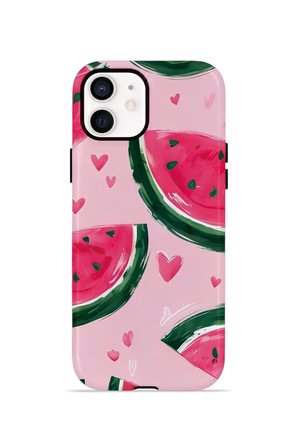 iPhone 12 Vorian Çift Katmanlı Kılıf Watermelon Hearts