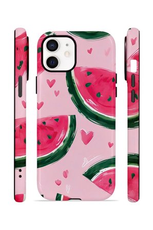 iPhone 12 Vorian Çift Katmanlı Kılıf Watermelon Hearts
