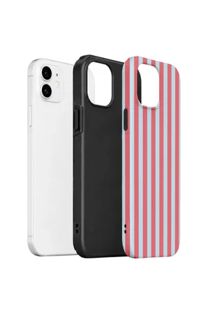 iPhone 12 Vorian Çift Katmanlı Kılıf Poolside Candy Stripe