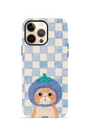 iPhone 12 Pro Vorian Çift Katmanlı Kılıf Blueberry Cat Check
