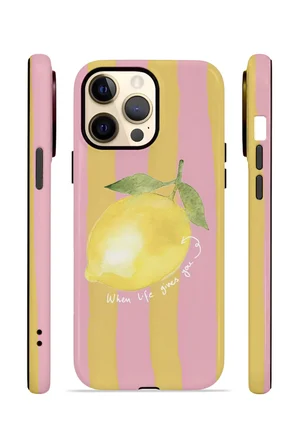 iPhone 12 Pro Max Vorian Çift Katmanlı Kılıf Pink Lemon Muse