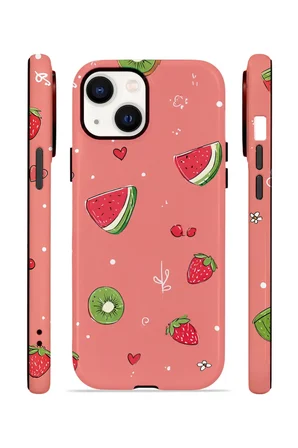 iPhone 13 Vorian Çift Katmanlı Kılıf Summer Fruit Crush