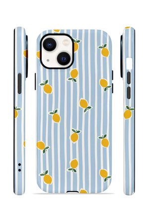 iPhone 14 Vorian Çift Katmanlı Kılıf Tiny Lemon Rain