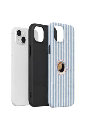iPhone 14 Vorian Çift Katmanlı Kılıf Morning Coffee Stripe