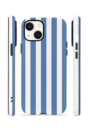 iPhone 14 Vorian Çift Katmanlı Kılıf Blue Marina Stripe