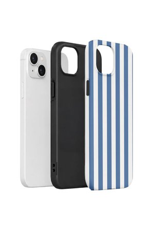 iPhone 14 Vorian Çift Katmanlı Kılıf Blue Marina Stripe