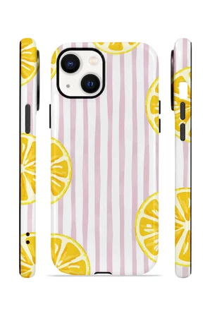 iPhone 15 Vorian Çift Katmanlı Kılıf Pink Lemon Window