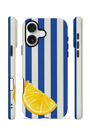 iPhone 16 Vorian Çift Katmanlı Kılıf Lemon Coast Stripe