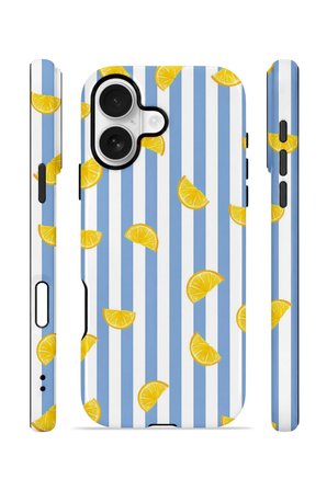 iPhone 16 Vorian Çift Katmanlı Kılıf Lemon Confetti Blue