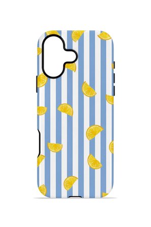 iPhone 16 Vorian Çift Katmanlı Kılıf Lemon Confetti Blue