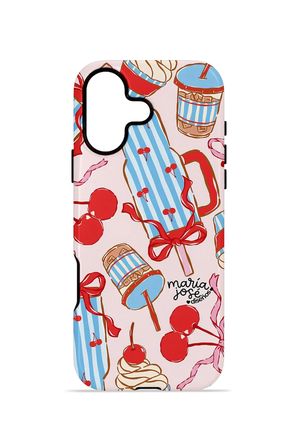 iPhone 16 Vorian Çift Katmanlı Kılıf Dolce Cherry Picnic