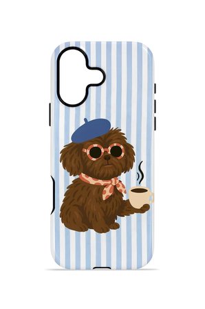 iPhone 16 Vorian Çift Katmanlı Kılıf Cafe Dog Riviera