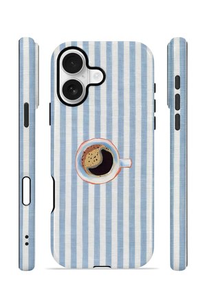 iPhone 17 Vorian Çift Katmanlı Kılıf Morning Coffee Stripe