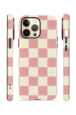 iPhone 13 Pro Vorian Çift Katmanlı Kılıf Blush Checker