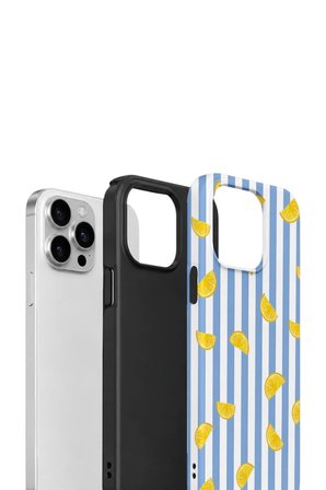 iPhone 13 Pro Max Vorian Çift Katmanlı Kılıf Lemon Confetti Blue