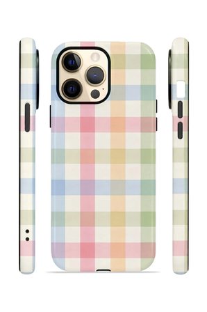 iPhone 13 Pro Max Vorian Çift Katmanlı Kılıf Pastel Gingham