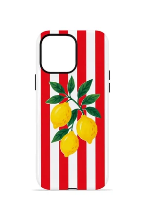 iPhone 14 Pro Vorian Çift Katmanlı Kılıf Lemon Parade Red