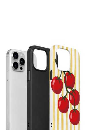 iPhone 14 Pro Vorian Çift Katmanlı Kılıf Tomato Market Stripe