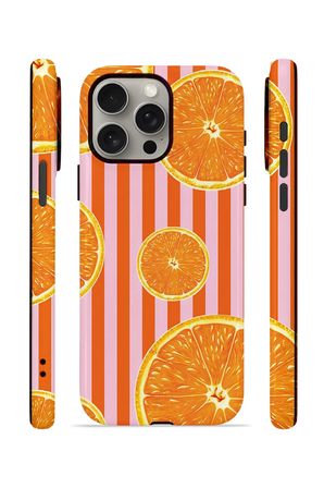 iPhone 15 Pro Vorian Çift Katmanlı Kılıf Sunset Orange Grove