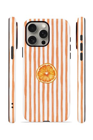 iPhone 15 Pro Max Vorian Çift Katmanlı Kılıf Orange Slice Stripe
