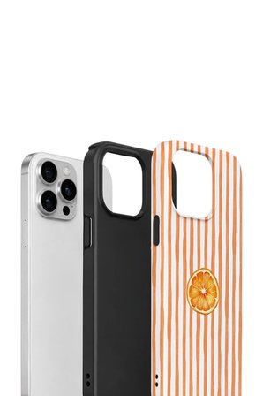 iPhone 15 Pro Max Vorian Çift Katmanlı Kılıf Orange Slice Stripe