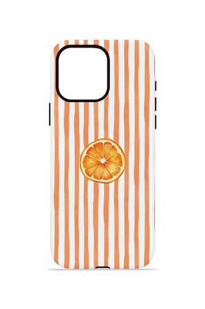 iPhone 15 Pro Max Vorian Çift Katmanlı Kılıf Orange Slice Stripe