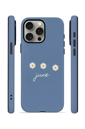iPhone 15 Pro Max Vorian Çift Katmanlı Kılıf June Daisy Blue