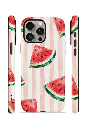 iPhone 15 Pro Max Vorian Çift Katmanlı MagSafe Kılıf Watermelon Blush Stripe