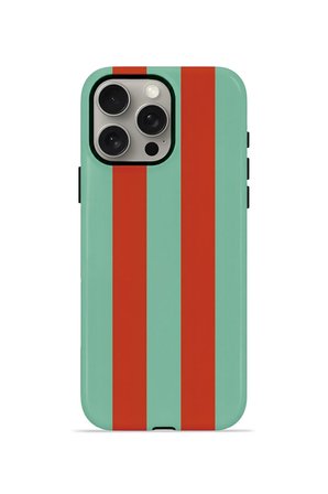 iPhone 15 Pro Max Vorian Çift Katmanlı Kılıf Terracotta Mint Stripe